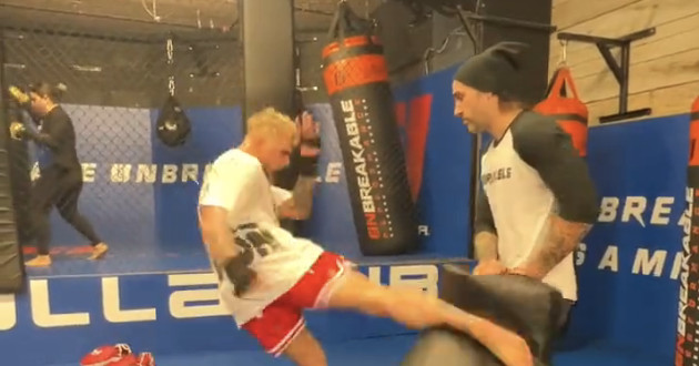 Martial Arts Clique MartialArtsClique Video Jake Paul practices leg kicks teases ‘kick down the doors of the doubters Video: Jake Paul practices leg kicks, teases ‘kick down the doors of the doubters’