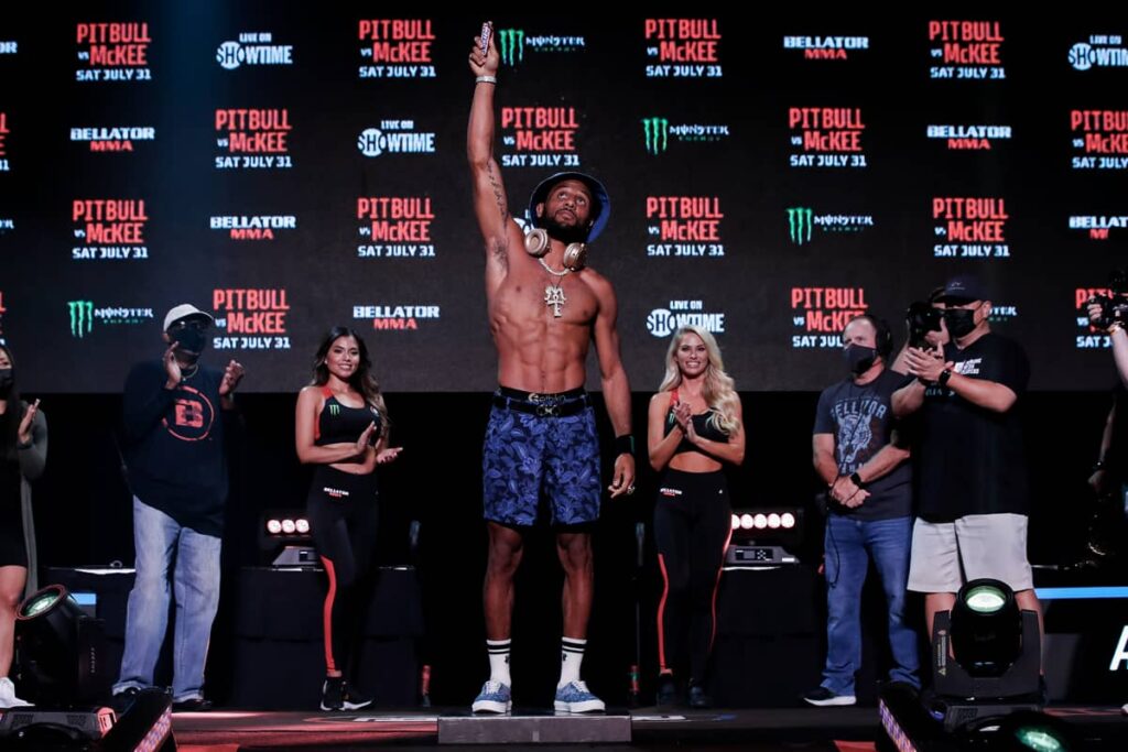 Martial Arts Clique MartialArtsClique Bellator 277 weigh in results McKee vs Pitbull 2 video FIGHTMAG Bellator 277 weigh-in results, McKee vs Pitbull 2 (video) - FIGHTMAG
