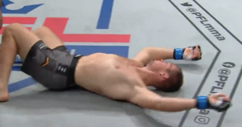 Martial Arts Clique MartialArtsClique Video UFC vet Omari Akhmedov throttles Viktor Pesta in first round knockout in PFL season opener Video: UFC vet Omari Akhmedov throttles Viktor Pesta in first-round knockout in PFL season-opener