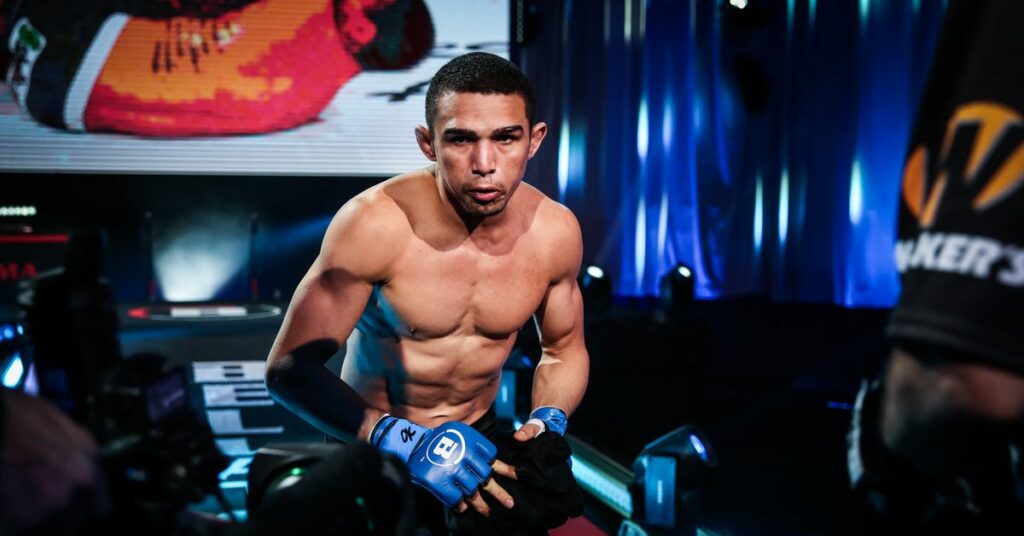 Martial Arts Clique MartialArtsClique Leandro Higo Danny Sabatello ‘needs work on trash talk material plans to feed him a knee ‘right in his mouth Leandro Higo: Danny Sabatello ‘needs work’ on trash talk material, plans to feed him a knee ‘right in his mouth’