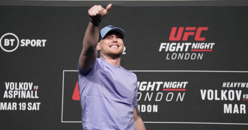 Martial Arts Clique MartialArtsClique UFC London poster released featuring Curtis Blaydes vs. Tom Aspinall Darren Tills return vs. Jack Hermansson UFC London poster released featuring Curtis Blaydes vs. Tom Aspinall, Darren Till’s return vs. Jack Hermansson